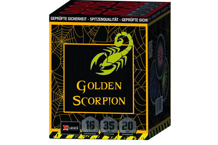Golden Scorpion 16-Schuss-Feuerwerk-Batterie by Intermedia