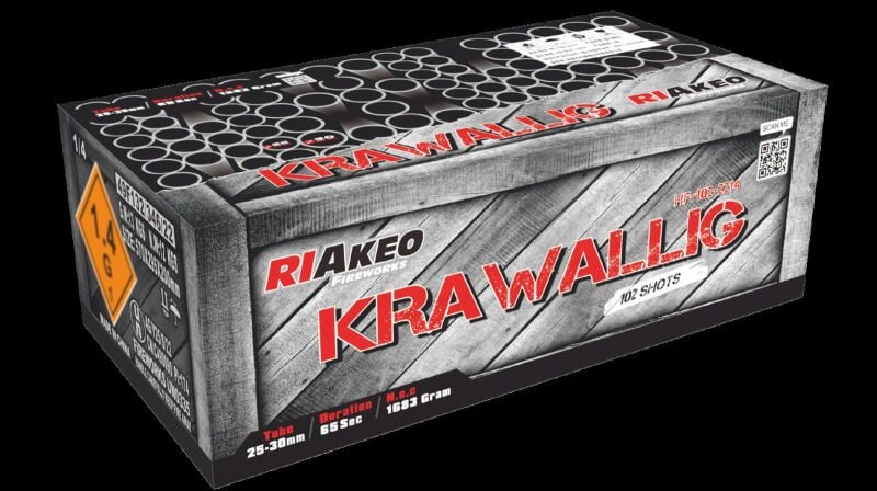 Krawallig 102-Schuss-Feuerwerkverbund (Stahlkäfig) by Intermedia