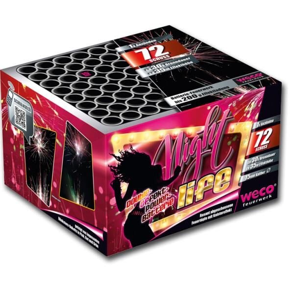 Nightlife 72-Schuss-Feuerwerk-Batterie by Intermedia