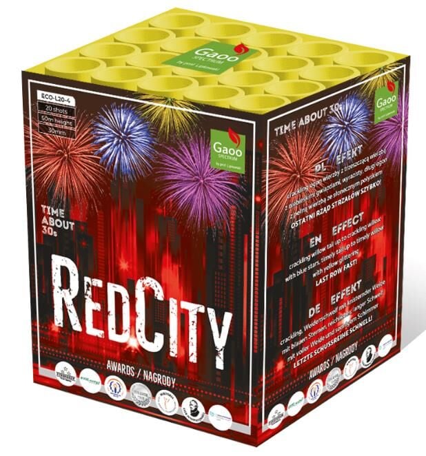 Red City 20-Schuss-Feuerwerksbatterie by Intermedia