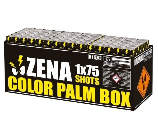 Zena Color Palm Box 75-Schuss-Feuerwerkverbund by Intermedia