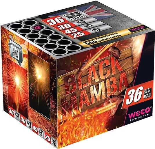 Jetzt Black Mamba 36-Schuss-XXL-Multi-Colour-Glitter-Batterie ab 46.74€ bestellen