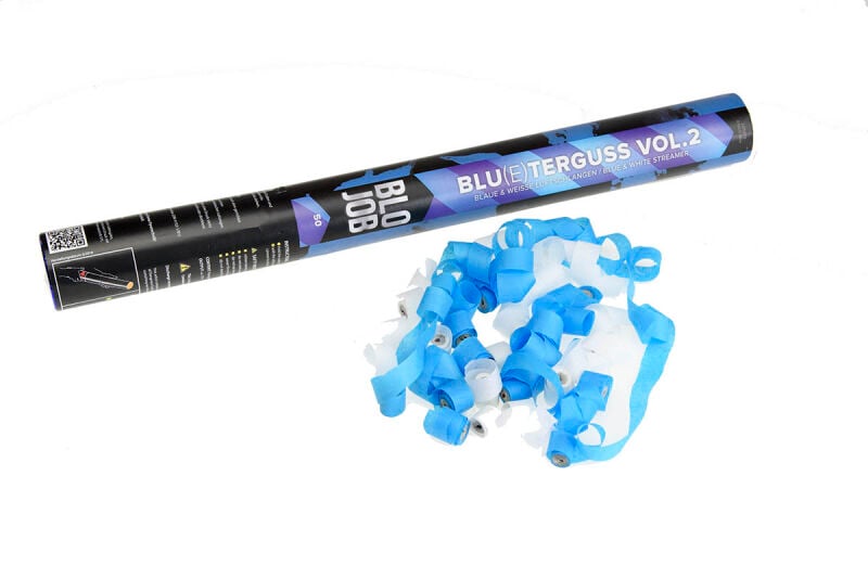 Blu(e)terguss Vol. 2 50cm Papierstreamer blau-weiß by Intermedia