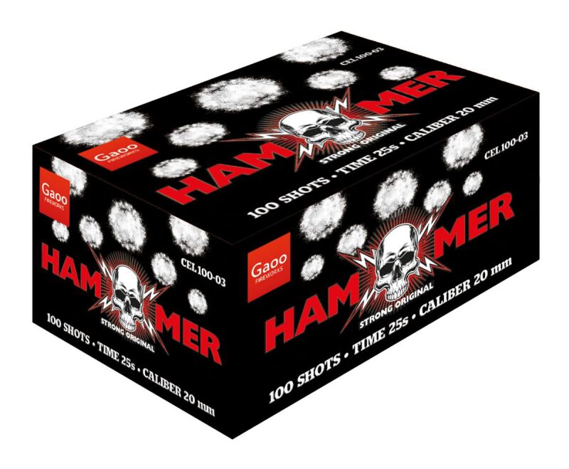 Jetzt Cannon (Hammer) 100 100-Schuss-Feuerwerk-Batterie ab 74.99€ bestellen