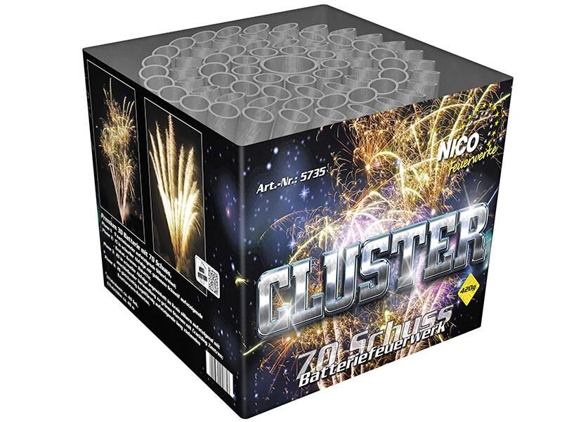 Jetzt Cluster 70-Schuss-Feuerwerk-Batterie ab 64.59€ bestellen