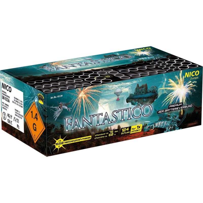 Jetzt Fantastico 124-Schuss Feuerwerk-Verbund ab 149.99€ bestellen