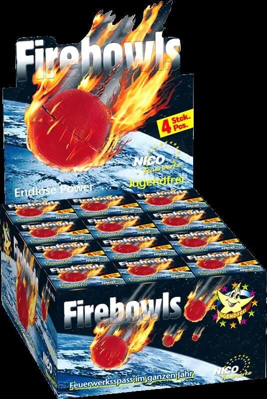 Firebowls – Knatterbälle Display by Intermedia