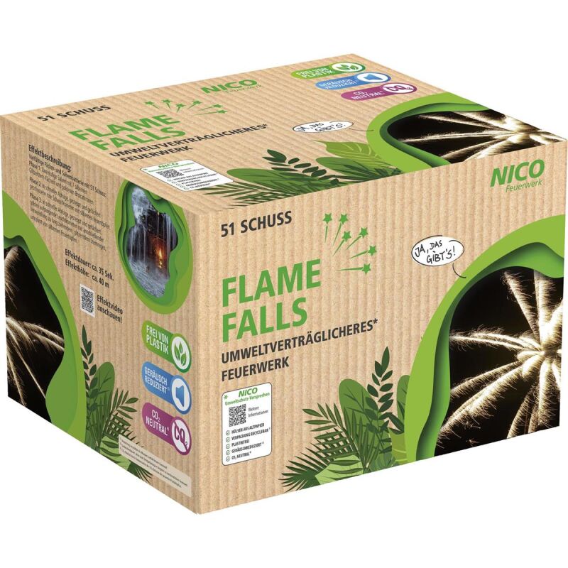 Jetzt Flame Falls 51-Schuss-Feuerwerksbatterie ab 44.99€ bestellen