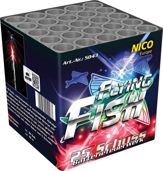 Jetzt Flying Fish 25-Schuss-Feuerwerk-Batterie ab 14.24€ bestellen