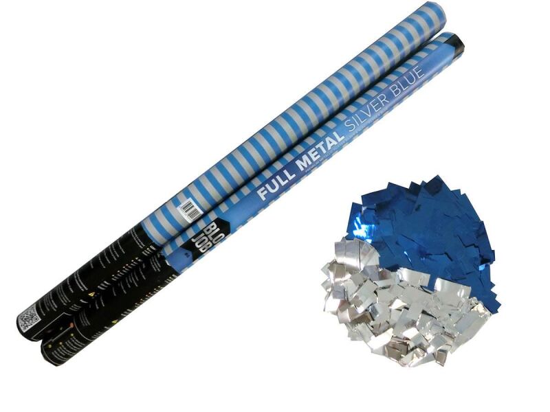 Jetzt Full Metal Silver/Blue 80cm elektrisch Metallicflitter silber-blau ab 1.91€ bestellen