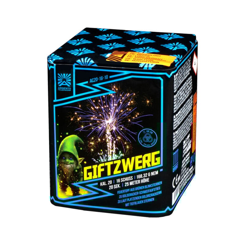 Jetzt Giftzwerg 16-Schuss-Feuerwerk-Batterie ab 9.74€ bestellen