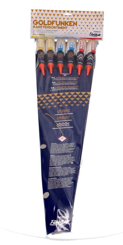 Jetzt Goldfunken 6-teiliges-Feuerwerk-Raketensortiment ab 17.24€ bestellen