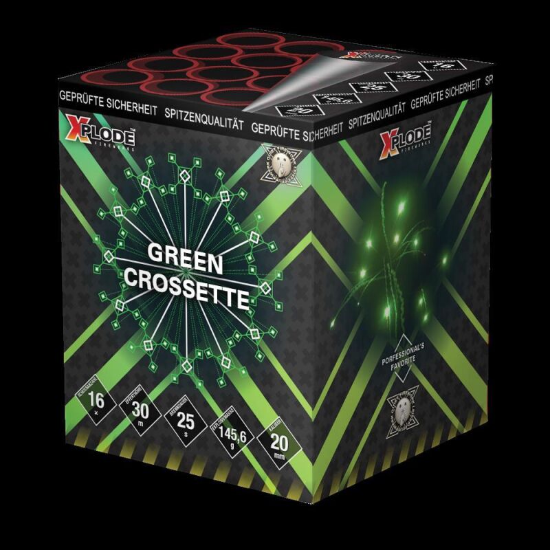 Jetzt Green Crossette 16-Schuss-Feuerwerkbatterie ab 8.24€ bestellen