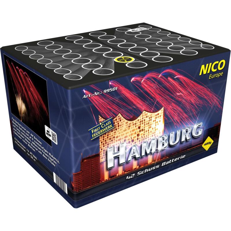 Jetzt Hamburg 42-Schuss-Feuerwerk-Batterie ab 41.24€ bestellen