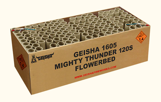 Jetzt Mighty Thunder 120-Schuss-Feuerwerkverbund ab 89.99€ bestellen