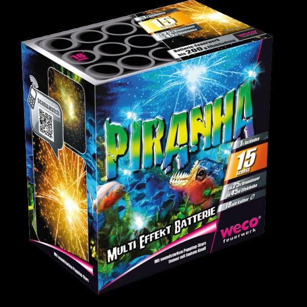 Jetzt Piranha (Shark Attack/Alligator) 15-Schuss-Feuerwerk-Batterie ab 9.34€ bestellen