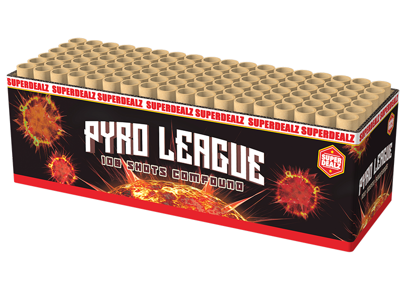 Jetzt Pyro League 108-Schuss-Feuerwerkverbund ab 56.99€ bestellen