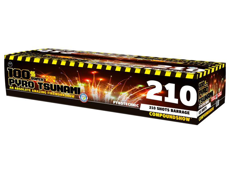 Jetzt Pyro Tsunami 210-Schuss-Verbundfeuerwerk ab 199.49€ bestellen