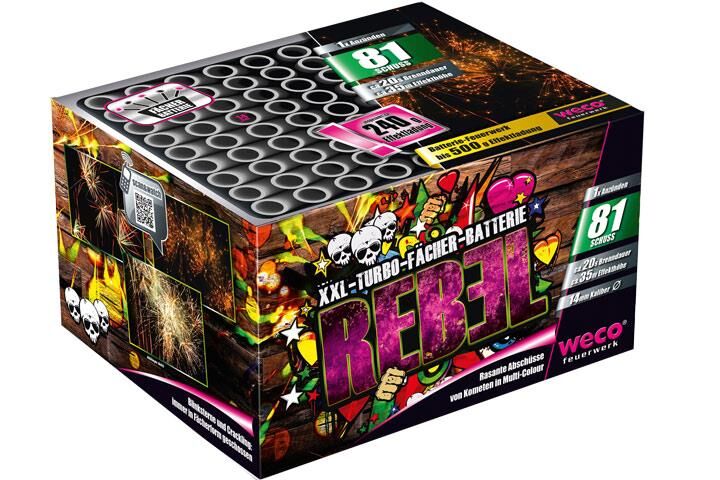 Jetzt Rebel 81-Schuss-Feuerwerk-Batterie ab 22.09€ bestellen