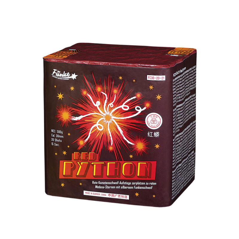 Red Python 20-Schuss-Feuerwerk-Batterie by Intermedia