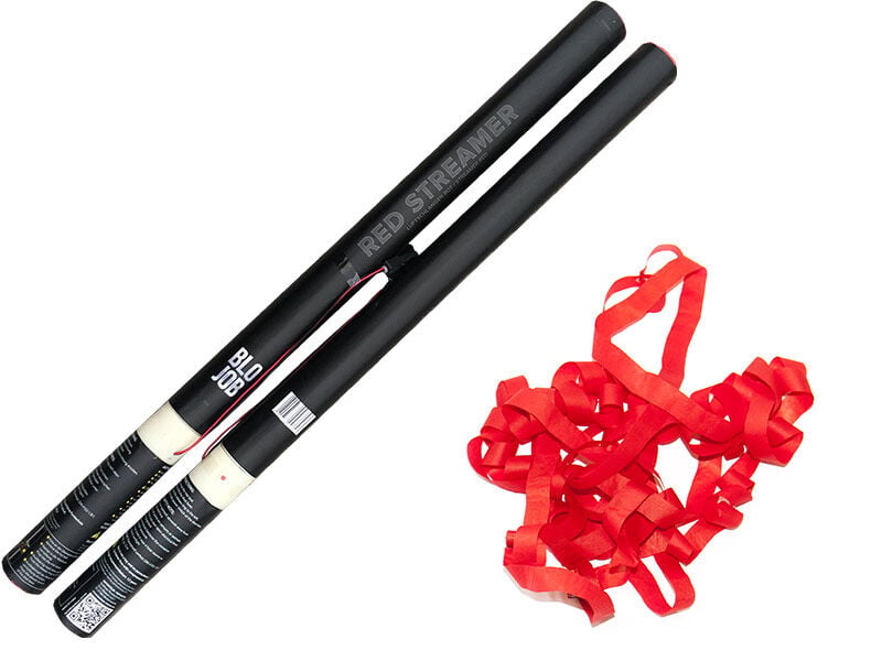 Red Streamer 80cm elektrisch (Black Label) Papierstreamer rot by Intermedia