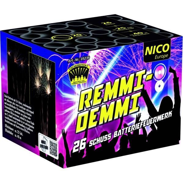 Jetzt Remmidemmi 26 Schuss-Feuerwerk-Batterie ab 20.99€ bestellen