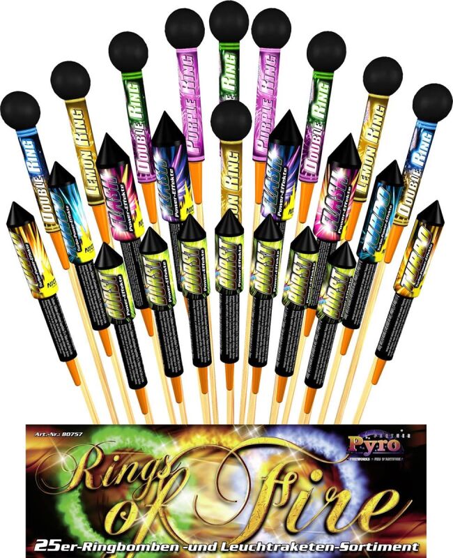 Jetzt Rings of Fire 25-teiliges-Raketen-Sortiment ab 35.24€ bestellen