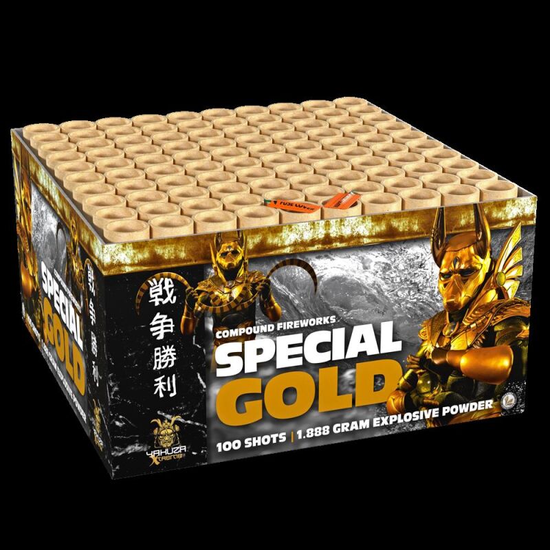 Jetzt Special Gold 100-Schuss-Blitzknall-Feuerwerkverbund (Stahlkäfig) ab 107.24€ bestellen
