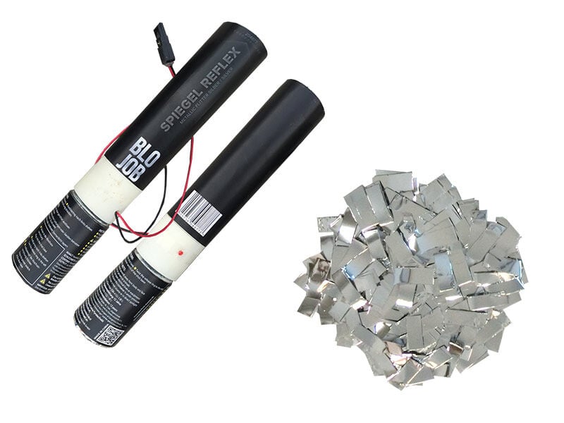 Spiegel Reflex 30cm elektrisch (Black Label) Metallicflitter silber by Intermedia