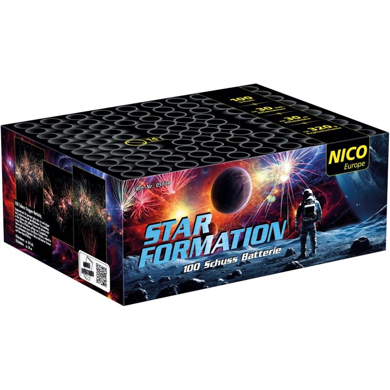 Jetzt Star Formation 100-Schuss-Feuerwerk-Batterie ab 38.99€ bestellen
