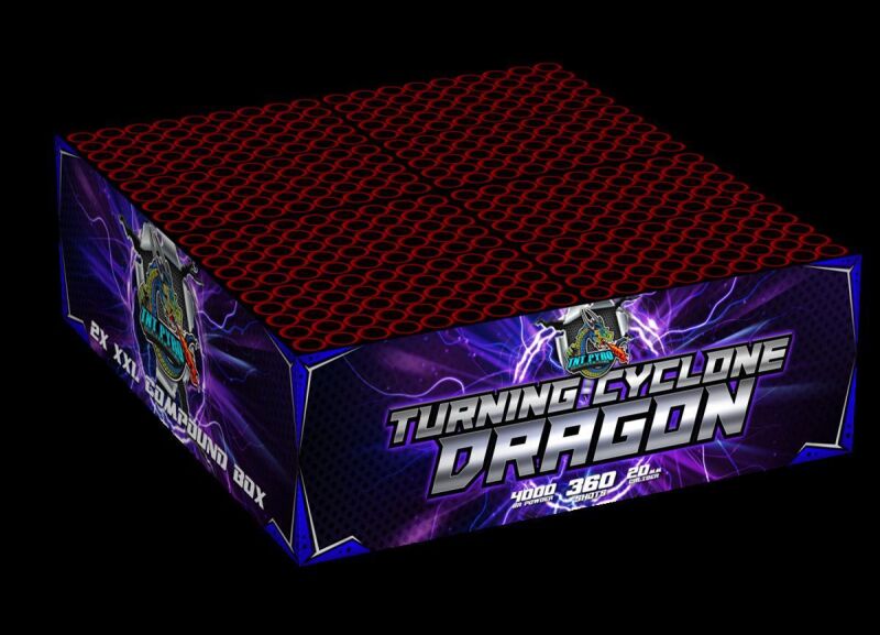 Jetzt Turning Cyclone Dragon 360-Schuss-Feuerwerkverbund (Double Compound) ab 112.49€ bestellen