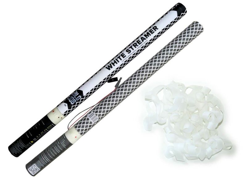 Jetzt White Streamer 80cm elektrisch Papierstreamer weiß ab 1.91€ bestellen