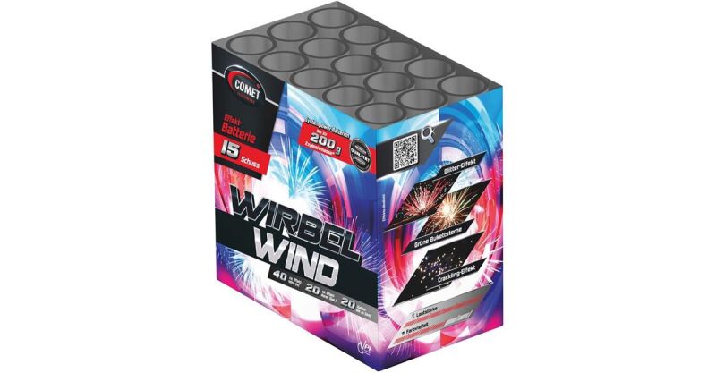 Jetzt Wirbelwind 15-Schuss-Feuerwerk-Batterie ab 5.99€ bestellen