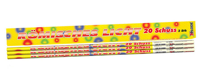 Jetzt Xplode Römische Lichter 20-Schuss-Leuchtfeuerwerk 3-teilig ab 1.69€ bestellen