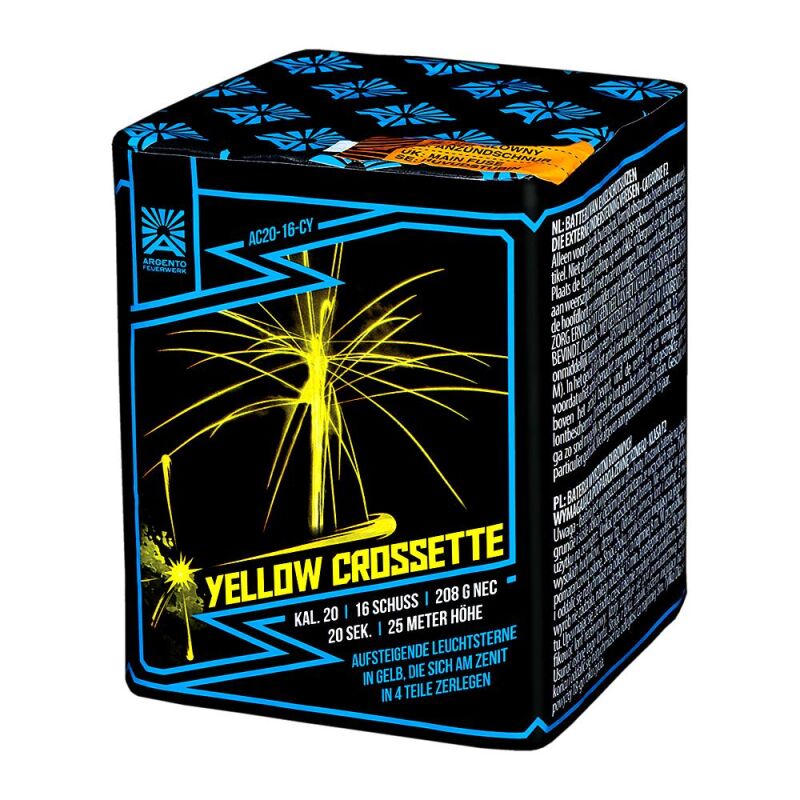 Jetzt Yellow Crossette 16-Schuss-Feuerwerksbatterie ab 13.49€ bestellen