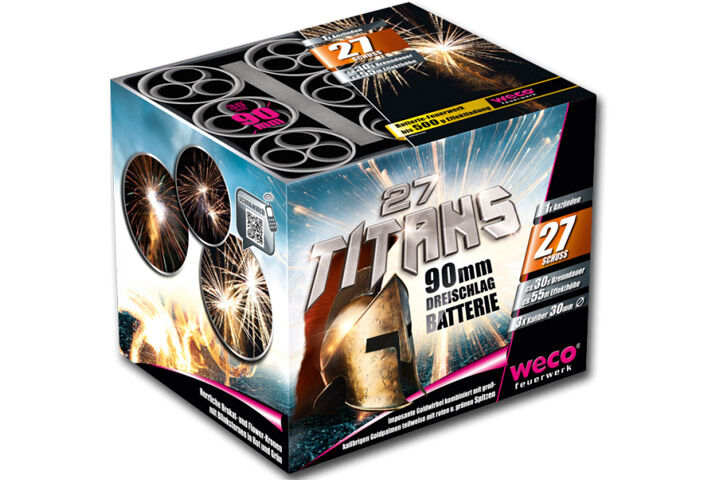 Jetzt 27 Titans 27-Schuss-Feuerwerk-Batterie ab 69.99€ bestellen