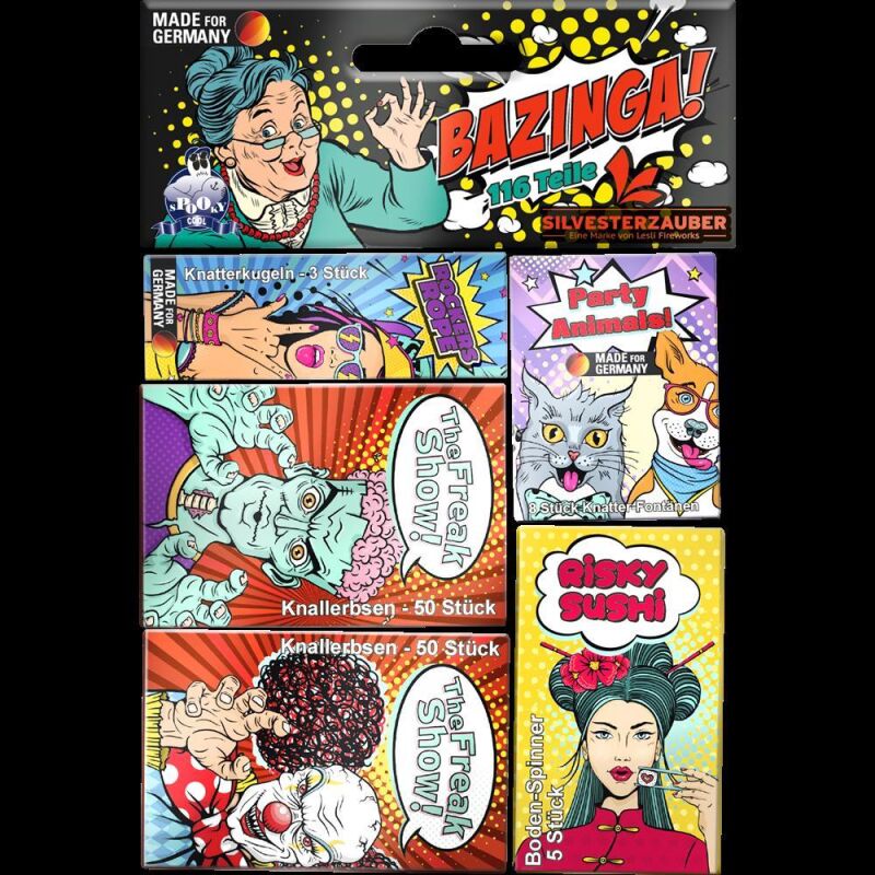 Jetzt Bazinga! 116-teiliges-Jugend-Feuerwerks-Sortiment ab 4.99€ bestellen