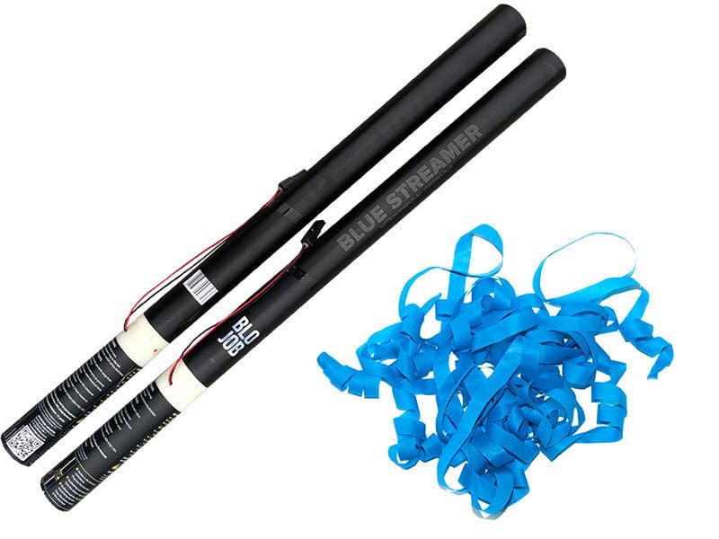 Jetzt Blue Streamer 80cm elektrisch (Black Label) Papierstreamer blau ab 7.64€ bestellen