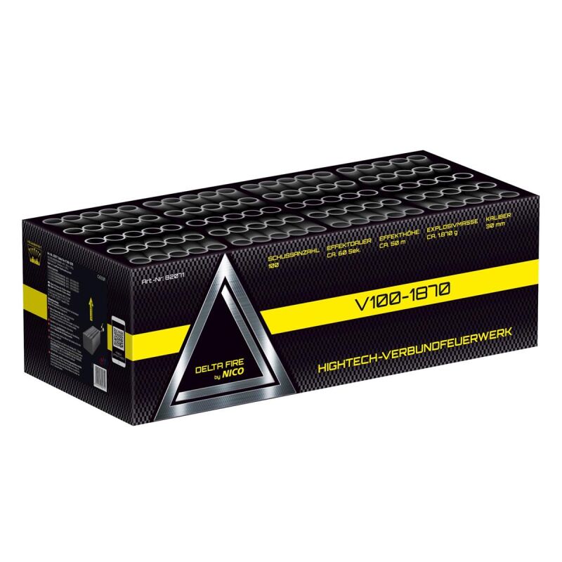 Jetzt Delta Fire V100-1870 100-Schuss-Feuerwerkverbund ab 289.99€ bestellen