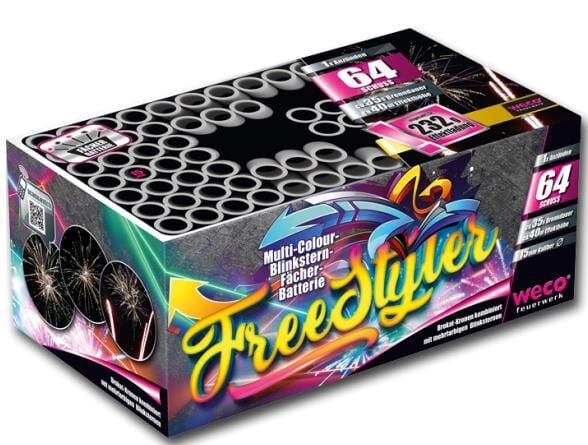 Jetzt Freestyler 64-Schuss-Feuerwerk-Batterie ab 32.99€ bestellen