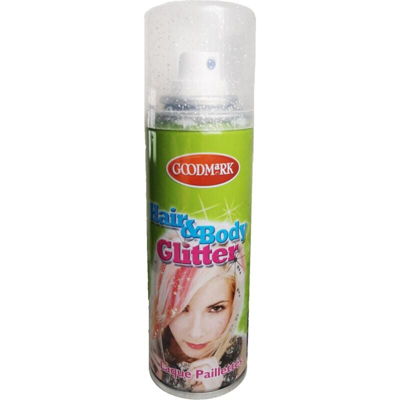Glitter-Haarspray. 1 Dose Silber by Intermedia
