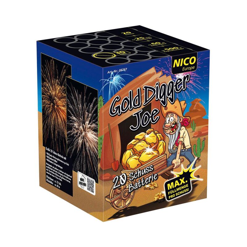 Jetzt Gold Digger Joe 20-Schuss-Feuerwerk-Batterie ab 32.99€ bestellen