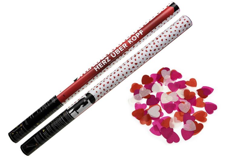 Jetzt Herz über Kopf 80cm Papierflitter weiß-pink-rot Herzen ab 5.39€ bestellen