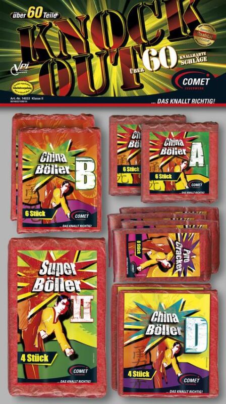 Jetzt Knock Out Böller-Sortiment ab 7.99€ bestellen