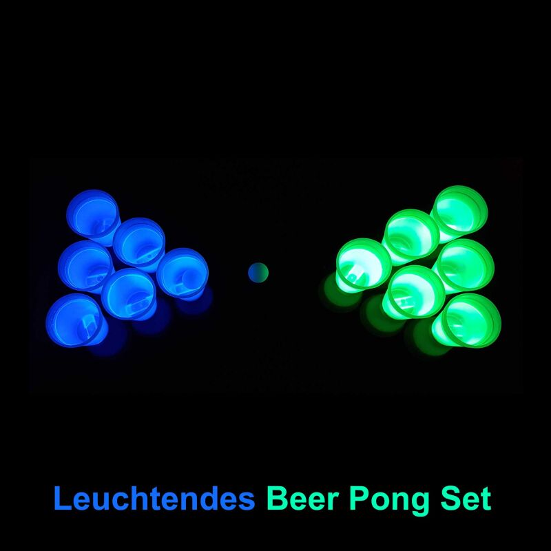 Jetzt Leuchtendes Beer Pong Set, blau/grün ab 19.99€ bestellen