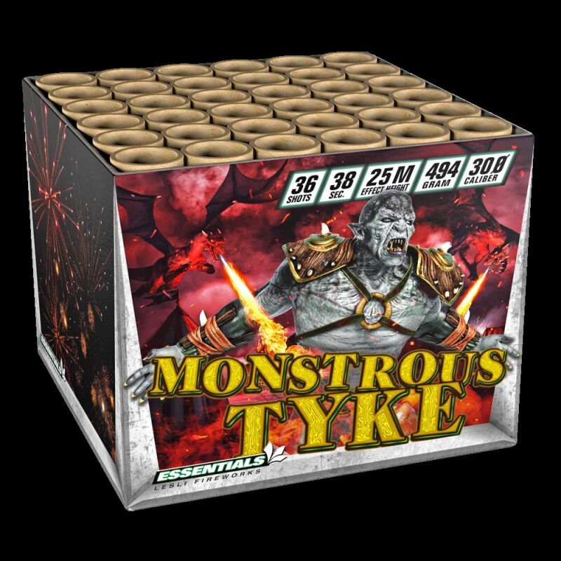 Jetzt Monstrous Tyke 36-Schuss-Feuerwerk-Batterie ab 33.99€ bestellen