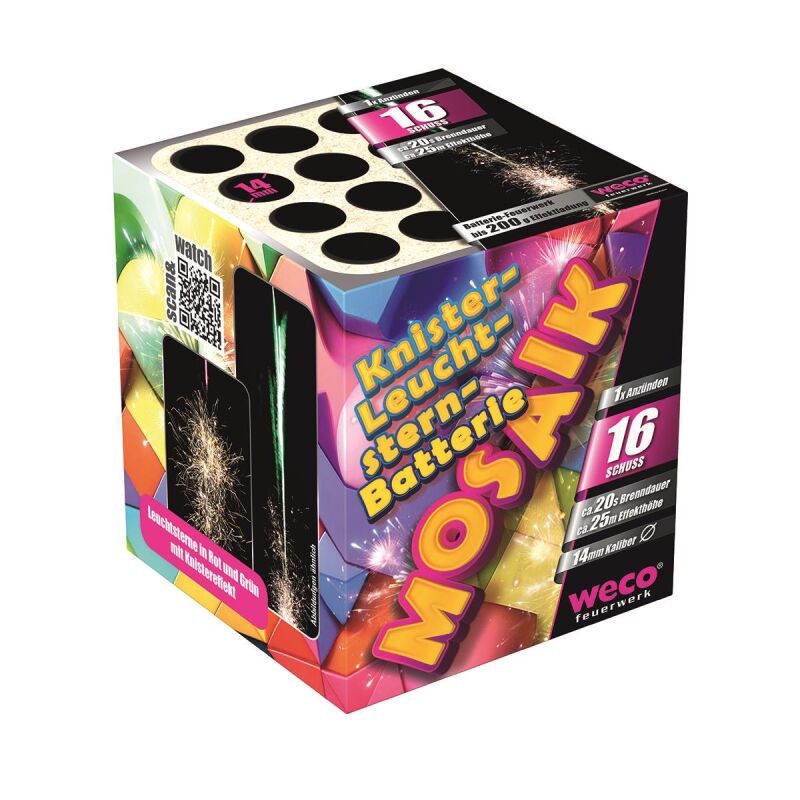 Jetzt Mosaik 16-Schuss-Feuerwerk-Batterie ab 4.99€ bestellen