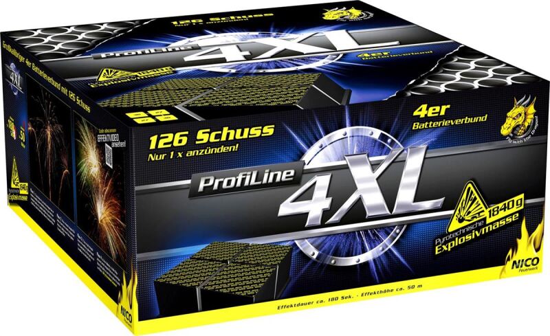 Jetzt Profiline 4XL 126-Schuss-Feuerwerkverbund ab 234.99€ bestellen
