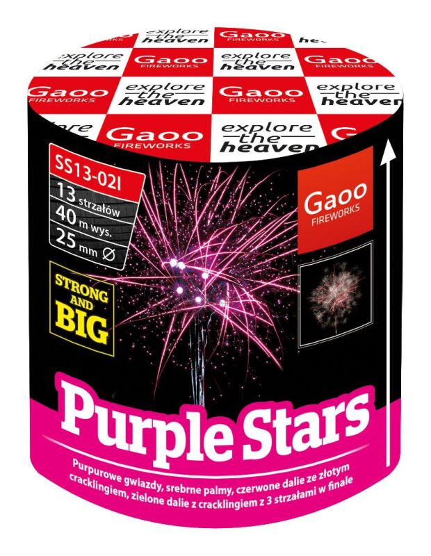 Jetzt Purple Stars 13-Schuss-Feuerwerk-Batterie ab 13.99€ bestellen