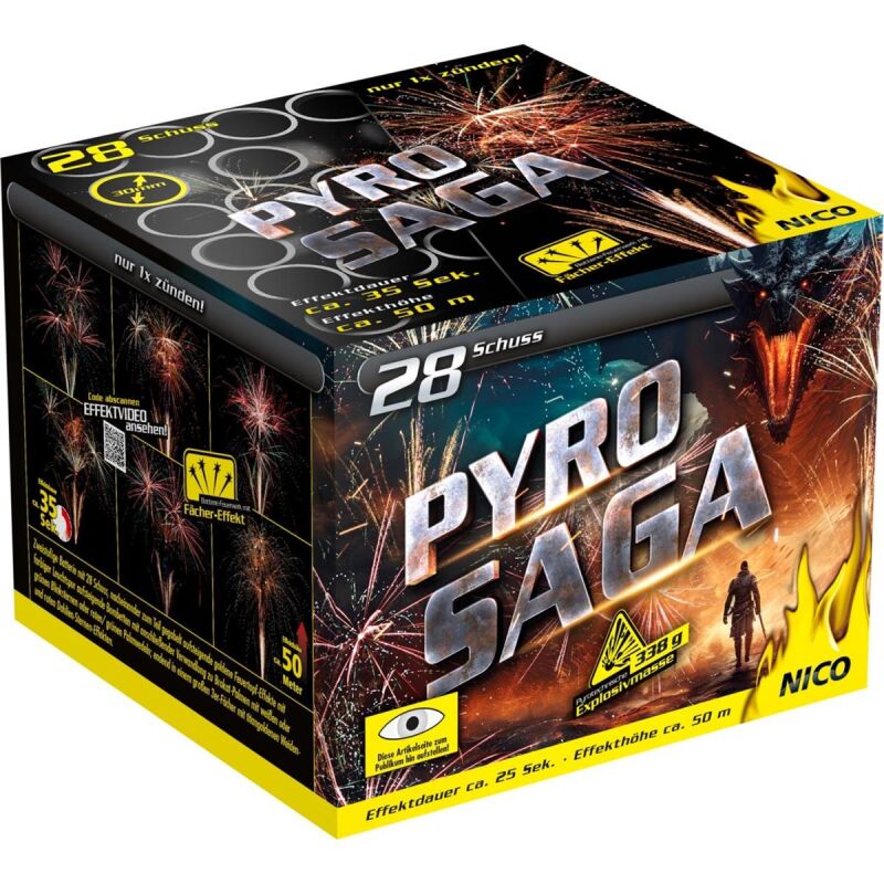 Jetzt Pyro Saga 28-Schuss-Feuerwerk-Batterie ab 38.99€ bestellen